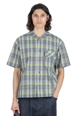 Dry Check Open SS Shirt- Grey