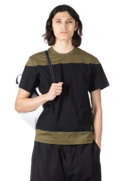 Color Block SS T-Shirt - Black X Khaki