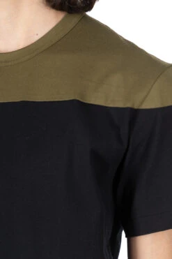 Color Block SS T-Shirt - Black X Khaki -Modish Attire Store Comme Des Garcons Homme Deux Color Block SS T Shirt Black x Khaki DM T014 1 05