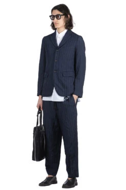 Stripe Jacket - Navy -Modish Attire Store Comme Des Garcons Homme Deux Stripe Jacket Navy DM J031 1 08