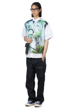 Pattern Shirt - A White -Modish Attire Store Comme Des Garcons Homme Pattern Shirt A White HM B027 051 1 07