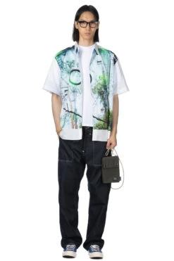 Pattern Shirt - A White -Modish Attire Store Comme Des Garcons Homme Pattern Shirt A White HM B027 051 1 09
