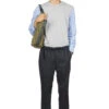 Wool Pants With Tactical Belt - Charcoal