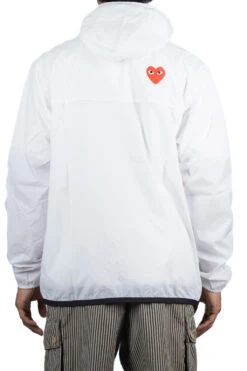 Comme Des Garçons Play K-WAY Hoodie Full Zip - White -Modish Attire Store Comme Des Garcons Play K WAY Hoodie Full Zip White AZ J501 051 3 noe 04 m