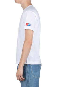 Comme Des Garçons Play Play X The Artist Invader T-Shirt - White -Modish Attire Store Comme Des Garcons Play Play X The Artist Invader T Shirt White AZ T328 051 3 03 m