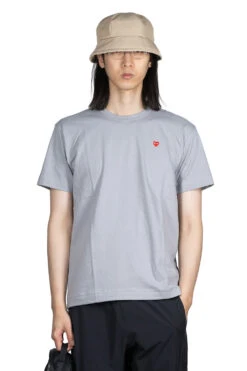 Comme Des Garçons Play Small Red Heart T-Shirt - Grey