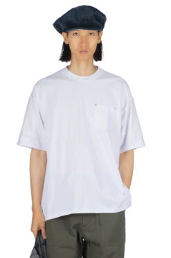 Studded Pocket Tee - White