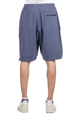 BB Shorts- Navy Cotton Polka Dot Pique -Modish Attire Store Engineered Garments BB Shorts Navy Cotton Polka Dot Pique 24S1B034 PF005 TA 04