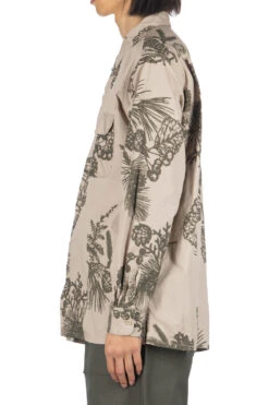 Classic Shirt - Khaki Pinecone Print French Twill -Modish Attire Store Engineered Garments Classic Shirt Khaki Pinecone Print French Twill 23F1A005 CT258 viv 03