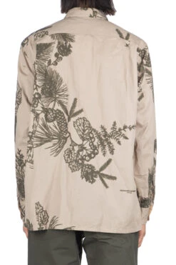 Classic Shirt - Khaki Pinecone Print French Twill -Modish Attire Store Engineered Garments Classic Shirt Khaki Pinecone Print French Twill 23F1A005 CT258 viv 04
