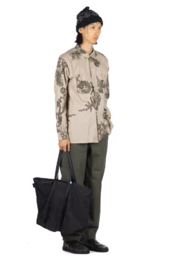 Classic Shirt - Khaki Pinecone Print French Twill -Modish Attire Store Engineered Garments Classic Shirt Khaki Pinecone Print French Twill 23F1A005 CT258 viv 06