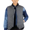 LL Vest - Grey Poly Wool Herringbone