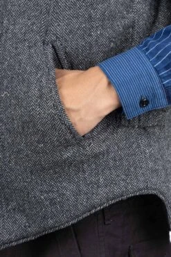 LL Vest - Grey Poly Wool Herringbone -Modish Attire Store Engineered Garments LL Vest Grey Poly Wool Herringbone C012 IP002 06