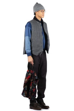 LL Vest - Grey Poly Wool Herringbone -Modish Attire Store Engineered Garments LL Vest Grey Poly Wool Herringbone C012 IP002 08