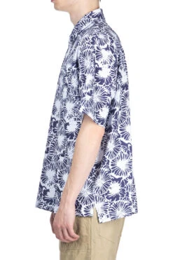 Polo Shirt - Navy Cotton Floral Pique -Modish Attire Store Engineered Garments Polo Shirt Navy Cotton Floral Pique 24S1B036 PF006 03 m