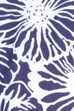 Polo Shirt - Navy Cotton Floral Pique -Modish Attire Store Engineered Garments Polo Shirt Navy Cotton Floral Pique 24S1B036 PF006 07 m