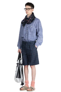 Sunset Short - Navy CL Windowpane -Modish Attire Store Engineered Garments Sunset Short Navy CL Windowpane 24S1E001 EN021 2008