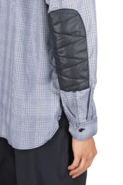 Checker Shirt With Elbow Patch - White Black X Black -Modish Attire Store Junya Watanabe MAN Checker Shirt With Elbow Patch White Black x Black WL B003 15