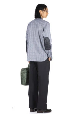 Checker Shirt With Elbow Patch - White Black X Black -Modish Attire Store Junya Watanabe MAN Checker Shirt With Elbow Patch White Black x Black WL B003 18