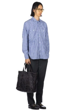 Contrast Checker Shirt - White Blue Black X Blue -Modish Attire Store Junya Watanabe MAN Contrast Checker Shirt White Blue Black x Blue WL B006 08