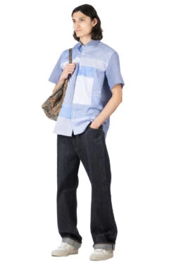 Cotton Check X Cottone Stripe Mix Shirt -Modish Attire Store Junya Watanabe MAN Cotton Check x Cottone Stripe Mix Shirt WM B015 051 06