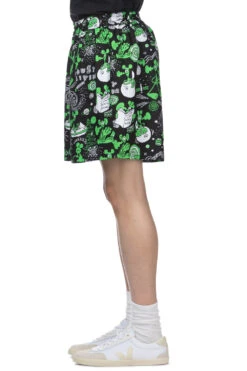 Graphic-print Cotton Shorts -Modish Attire Store Junya Watanabe MAN Graphic print Cotton Shorts WM P918 100 3 03