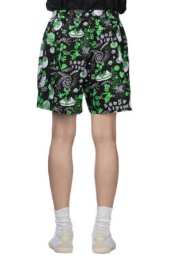 Graphic-print Cotton Shorts -Modish Attire Store Junya Watanabe MAN Graphic print Cotton Shorts WM P918 100 3 04