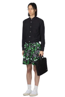 Graphic-print Cotton Shorts -Modish Attire Store Junya Watanabe MAN Graphic print Cotton Shorts WM P918 100 3 07