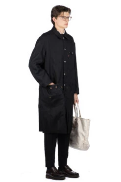 X Levis Long Wool Coat - Black X Black -Modish Attire Store Junya Watanabe MAN x Levis Long Wool Coat Black x Black WL C901 08