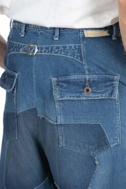 11.5oz Denim MINING Damaged High Waisted DAKOTA Pants -Modish Attire Store Kapital 115oz Denim MINING Damaged High Waisted DAKOTA Pants EK 1161 noe 55 m