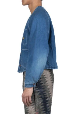 11.5oz Denim RAINBOWY Lining Railroad JKT -Modish Attire Store Kapital 115oz Denim RAINBOWY Lining Railroad JKT K2210LJ054 viv 04 m