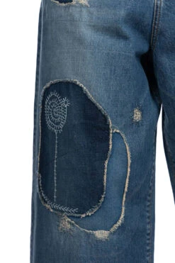 14oz Denim PORT Baggy Pants (HIPPIE-Champetre Remake) -Modish Attire Store Kapital 14oz Denim PORT Baggy Pants HIPPIE Champetre Remake K2309LP035 PRO 36 m