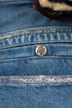 14oz Denim PORT Baggy Pants (HIPPIE-Champetre Remake) -Modish Attire Store Kapital 14oz Denim PORT Baggy Pants HIPPIE Champetre Remake K2309LP035 PRO 38 m