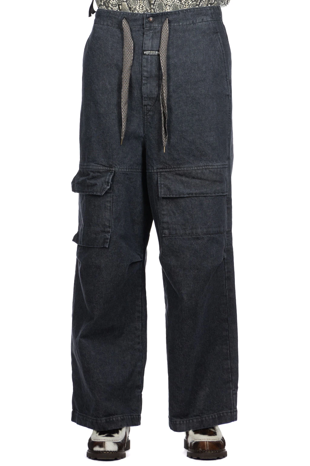 Front Page 45 Front Page -Modish Attire Store Kapital 14oz Denim SHOVEL Baggy Pants Black x Natural K2310LP094 BNA ac 02 m