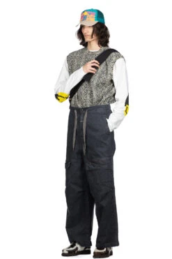 14oz Denim SHOVEL Baggy Pants - Black X Natural -Modish Attire Store Kapital 14oz Denim SHOVEL Baggy Pants Black x Natural K2310LP094 BNA ac 07 m