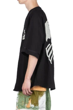 16/-Densed Jersey Baseball Shirt (BONE) - Black -Modish Attire Store Kapital 16 Densed Jersey Baseball Shirt BONE Black EK 1639SC 13 m