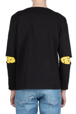 16/- Densed Jersey Elbow-Rip Boatneck Long Sleeve T - Black -Modish Attire Store Kapital 16 Densed Jersey Elbow Rip Boatneck Long Sleeve T Black K2303LC077 BLK AC 04 m