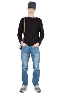 16/- Densed Jersey Elbow-Rip Boatneck Long Sleeve T - Black -Modish Attire Store Kapital 16 Densed Jersey Elbow Rip Boatneck Long Sleeve T Black K2303LC077 BLK AC 07 m