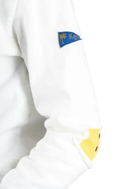 16/- Densed Jersey Elbow-Rip Boatneck Long Sleeve T - White -Modish Attire Store Kapital 16 Densed Jersey Elbow Rip Boatneck Long Sleeve T White K2303LC077 WH NOE 05 m