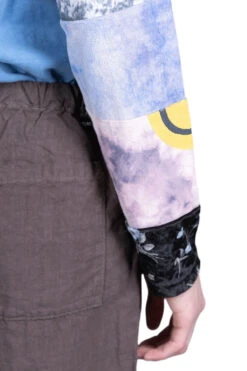 18.5 Jersey HIPPIE Long Sleeve T - Blue -Modish Attire Store Kapital 185 Jersey HIPPIE Long Sleeve T Blue K2104LC107 BL 18 m