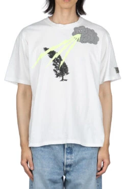 20/-Jersey Crew T (THUNDER & CONIFER) - White -Modish Attire Store Kapital 20 Jersey Crew T THUNDER CONIFER White K2304SC129 02 m