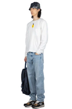 20/-Jersey Crewneck LS Tee (CONEYBOWY) - White -Modish Attire Store Kapital 20 Jersey Crewneck LS Tee CONEYBOWY White K2303LC089 WH 06 m