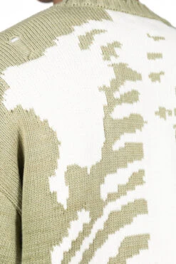 5G Cotton Knit BONE Crew Sweater - Khaki -Modish Attire Store Kapital 5G Cotton Knit BONE Crew Sweater Khaki EK 1077KN KHA 06 m