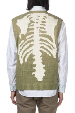 5G Cotton Knit BONE Vest - Khaki -Modish Attire Store Kapital 5G Cotton Knit BONE Vest Khaki EK 1415KN KHA 15 m