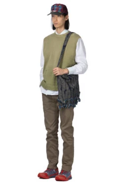 5G Cotton Knit BONE Vest - Khaki -Modish Attire Store Kapital 5G Cotton Knit BONE Vest Khaki EK 1415KN KHA 19 m