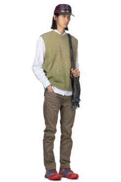5G Cotton Knit BONE Vest - Khaki -Modish Attire Store Kapital 5G Cotton Knit BONE Vest Khaki EK 1415KN KHA 20 m