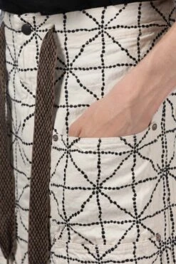 8oz Color Denim FOLD DOJO W-Knee EASY Baggy Pants - Natural -Modish Attire Store Kapital 8oz Color Denim FOLD DOJO W Knee EASY Baggy Pants Natural K2403LP046 NAT noe 05 m