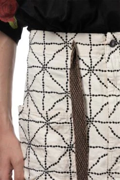 8oz Color Denim FOLD DOJO W-Knee EASY Baggy Pants - Natural -Modish Attire Store Kapital 8oz Color Denim FOLD DOJO W Knee EASY Baggy Pants Natural K2403LP046 NAT noe 07 m