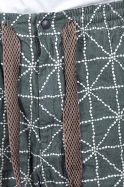 8oz Color Denim FOLK-DOJO Sashiko EASY Pants - Green -Modish Attire Store Kapital 8oz Color Denim FOLK DOJO Sashiko EASY Pants Green K2209LP008 GRN ac 11 m