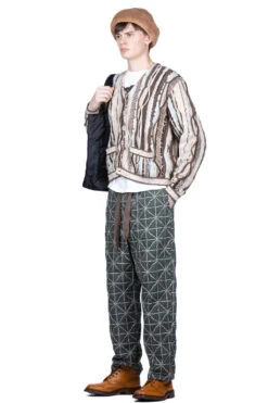 8oz Color Denim FOLK-DOJO Sashiko EASY Pants - Green -Modish Attire Store Kapital 8oz Color Denim FOLK DOJO Sashiko EASY Pants Green K2209LP008 GRN ac 12 m